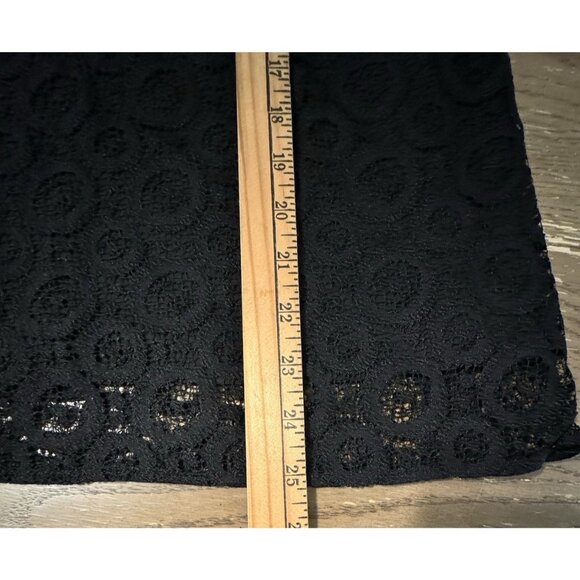 Nanette Lepore Black Lace Sleeveless Top Whimsy Goth Quiet Luxury Minimalist - Picture 4 of 8